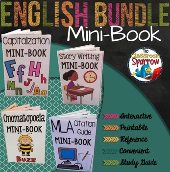 Preview of ELA Interactive Notebook Mini-Book Bundle (grammar, punctuation, essays, etc.)