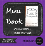 Mini Book Foldable Non Proportional Linear Equations Revie