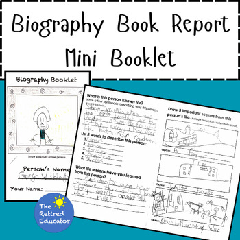 Preview of Biography Book Report - Mini Booklet