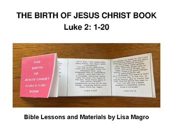 Preview of Mini Book -"The Birth of Jesus Christ Book" - Cut Around the Edges & Fold!