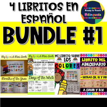 Preview of Mini-Books in Spanish - Months - Days - Colors & Alphabet - Bundle 1