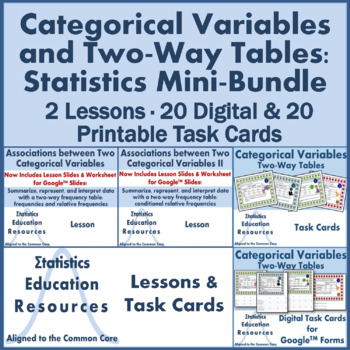 Preview of Mini-Bundle: Categorical Variables and Two-Way Frequency Tables (Common Core)