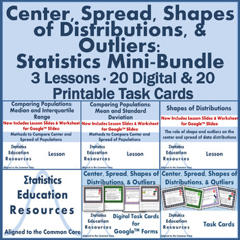 Preview of Mini-Bundle: Center & Spread, Shapes of Distributions, Outliers (Common Core)