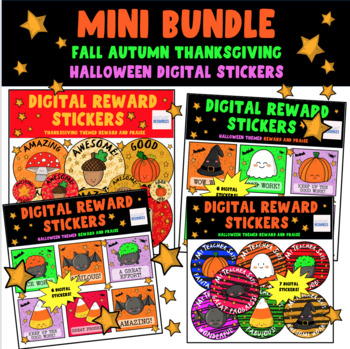 Preview of Mini Bundle - Digital Stickers for Fall / Halloween / Autumn- For SeeSaw Google