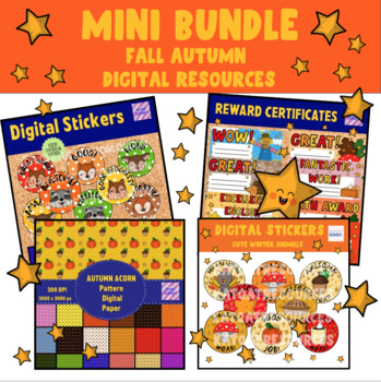 Preview of Mini Bundle Fall Autumn Digital Resource Bundle for Teachers / Teacher Creators