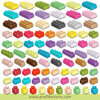 Preview of Mini Bundle Lego Bricks Clipart