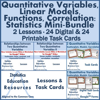 Preview of Mini-Bundle: Linear Models, Functions, Correlation (Common Core)