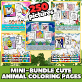 Mini Bundle-Pop Art 250 Cute Animal Coloring Pages + Space