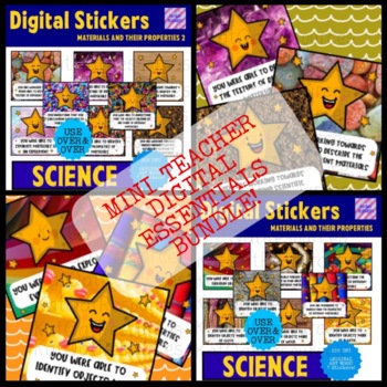 Preview of Mini Bundle - Science Digital Stickers - Materials And Their Properties