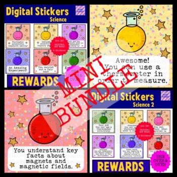 Preview of Mini Bundle - Science Digital Stickers - Reward and Motivation