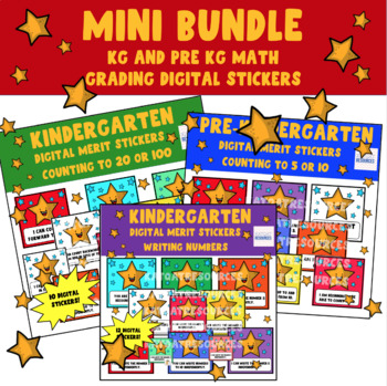 Preview of Mini Bundle of KG and Pre-KG Math Grading Stickers