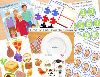 Preview of Learn Spanish Busy Book! DIY Printable Foreign Language Quiet Time Activity