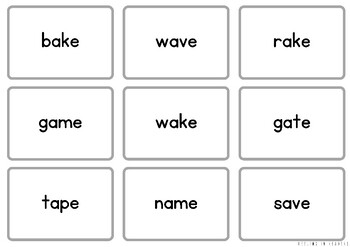 Preview of Mini "CVCe" Word Cards