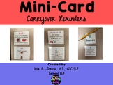 Mini-Card Articulation Carryover Reminders