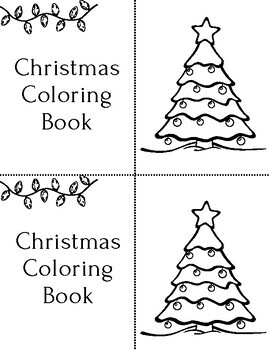 Mini Christmas Coloring Book by Little Ladybug Preschool | TPT