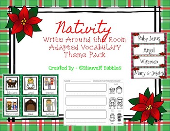 Preview of Mini Christmas Nativity Adapted Vocabulary Theme Pack What’s Included?
