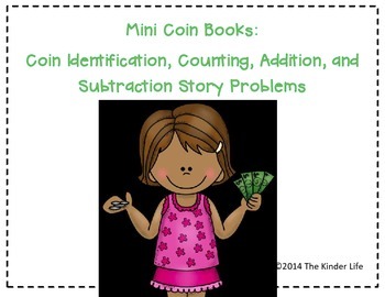 Preview of Mini Coin Books Coin Identification Counting Addition and Subtraction