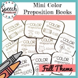 Mini Coloring Books for Prepositions - Fall Theme