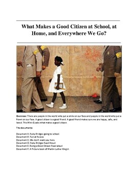 Preview of Mini-DBQ: What makes a good citizen at school?