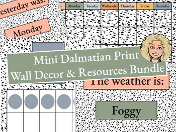 Preview of Mini Dalmatian Print Classroom Wall Decor Bundle
