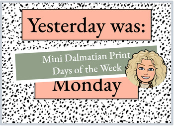 Preview of Mini Dalmatian Print Days of the Week