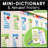 Mini Dictionary and Sight Word Alphabet Posters (26 Poster