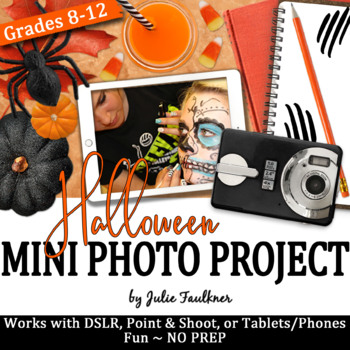 Preview of Mini Digital Photography Project, Halloween-Themed Activity