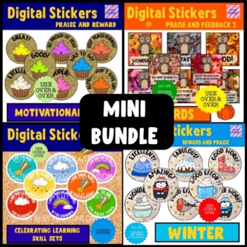 Preview of Mini Digital Teacher Bundle Of Cute Digital Stickers For See Saw Or Google