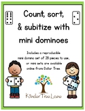 Mini Domino Counting, Sorting & Subitizing Sheet