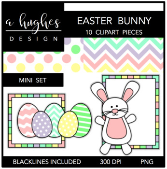 Preview of Mini Easter Bunny Clipart Set