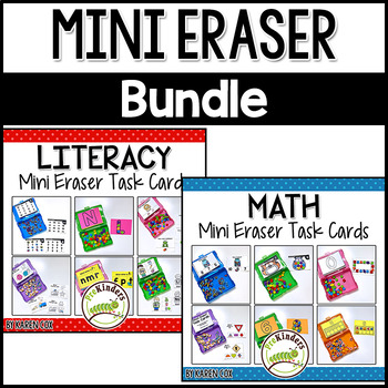 Preview of Mini Eraser Activities BUNDLE | Literacy, Math | Pre-K, Preschool