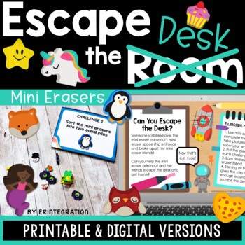 Preview of Mini Eraser Escape Room |  STEM Challenges on Google Slides + Unplugged