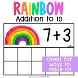 Addition to 10 Frames Adding Within 10 Rainbow Math Center