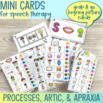 Preview of Mini Flash Cards Bundle for Speech Therapy | Articulation Processes Apraxia