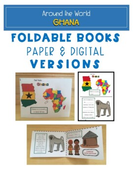 Preview of Around the World | Mini Foldable Book: Ghana | Paper and Digital