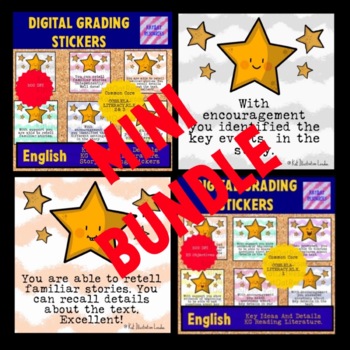 Preview of Mini Grading Sticker Bundle - KG Common Core