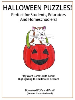 Preview of Mini Halloween Holiday Word Search Puzzle Book: Pumpkin Fun with Treats Too