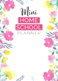 Mini Home School Planner Pink Graphics for teacher digital