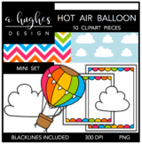 Mini Hot Air Balloon Clipart Set