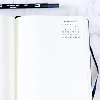 Preview of Mini Monthly Journal Calendar FY23-24