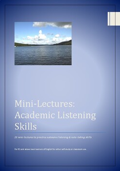 Preview of Mini Lectures 1:  Academic Listening Skills