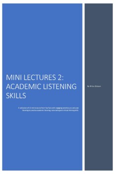 Preview of Mini Lectures 2: Academic Listening Practice