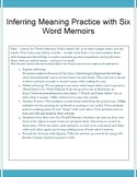 Mini-Lesson: Inferring Meaning with Six Word Memoirs