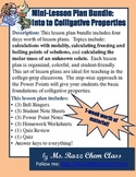 Mini Lesson Plan Bundle: Colligative Properties