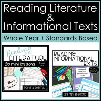 Preview of Reading Literature and Informational Texts Mini Lessons and Activities Bundle