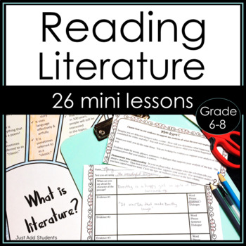Preview of Reading Literature Mini Lessons Activities and Mentor Texts for the Whole Year