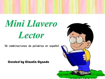 Preview of Mini Llavero Lector- lecturas de palabras en español