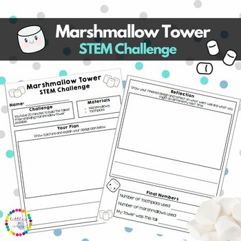 Mini Marshmallow STEM tower challenge by Smitten in the Mitten | TpT