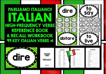 Preview of ITALIAN VERBS CARDS #1