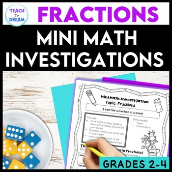 Preview of Real Life Math | Adding Fractions with like denominators | Investigations